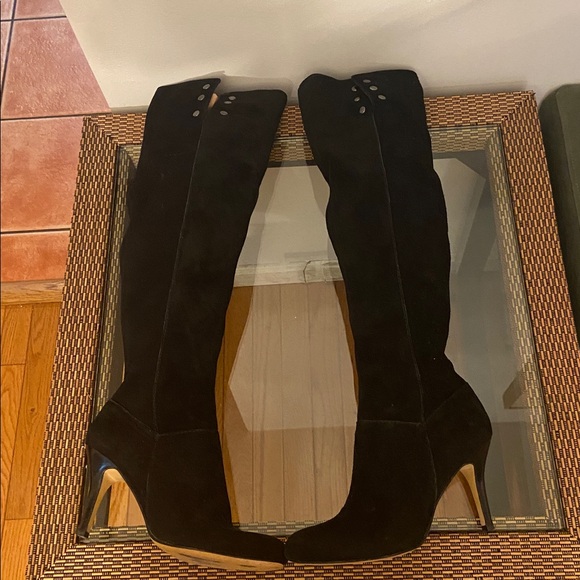 Nine West Black Suede Over-the-Knee Boots - Picture 5 of 7